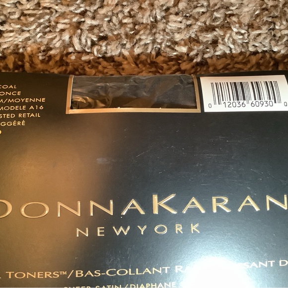 Donna Karan essential toners pantyhose, style A16, color charcoal, size: M - Picture 3 of 12